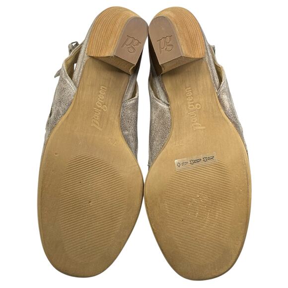 Paul Green Women’s Cayenne Smoke Metallic Peep Toe Sandal Bootie Size 7.5 US 10 - Picture 9 of 11